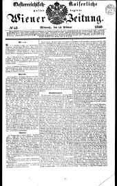 Wiener Zeitung 18400212 Seite: 1