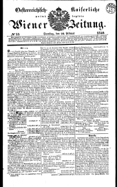 Wiener Zeitung 18400222 Seite: 1