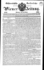 Wiener Zeitung 18400226 Seite: 1