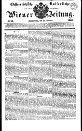 Wiener Zeitung 18400227 Seite: 1