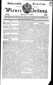 Wiener Zeitung 18400304 Seite: 1