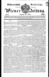 Wiener Zeitung 18400307 Seite: 1