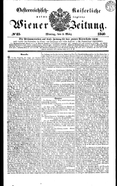 Wiener Zeitung 18400309 Seite: 1