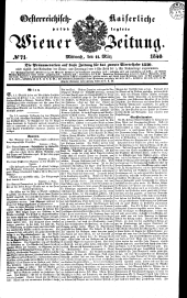 Wiener Zeitung 18400311 Seite: 1