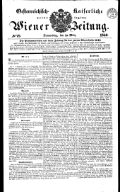 Wiener Zeitung 18400319 Seite: 1