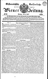 Wiener Zeitung 18400406 Seite: 1