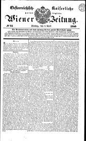 Wiener Zeitung 18400407 Seite: 1