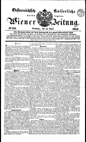 Wiener Zeitung 18400412 Seite: 1