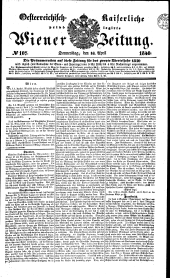 Wiener Zeitung 18400416 Seite: 1