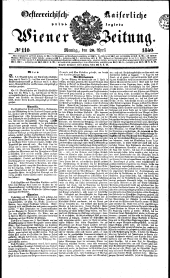 Wiener Zeitung 18400420 Seite: 1