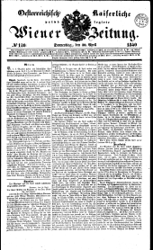 Wiener Zeitung 18400430 Seite: 1