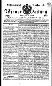 Wiener Zeitung 18400622 Seite: 1