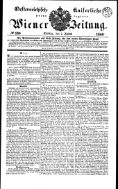 Wiener Zeitung 18400707 Seite: 1