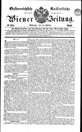 Wiener Zeitung 18400715 Seite: 1