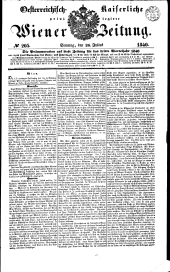 Wiener Zeitung 18400726 Seite: 1