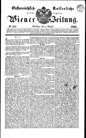 Wiener Zeitung 18400801 Seite: 1