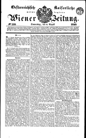 Wiener Zeitung 18400806 Seite: 1