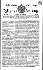Wiener Zeitung 18400811 Seite: 1