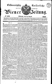 Wiener Zeitung 18400819 Seite: 1