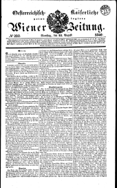 Wiener Zeitung 18400822 Seite: 1