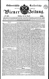 Wiener Zeitung 18400825 Seite: 1