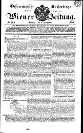 Wiener Zeitung 18400901 Seite: 1