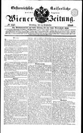 Wiener Zeitung 18400906 Seite: 1