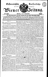 Wiener Zeitung 18400908 Seite: 1