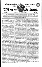 Wiener Zeitung 18400916 Seite: 1