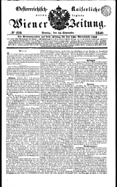 Wiener Zeitung 18400918 Seite: 1