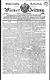 Wiener Zeitung 18400919 Seite: 1