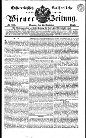 Wiener Zeitung 18400920 Seite: 1