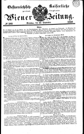 Wiener Zeitung 18400927 Seite: 1