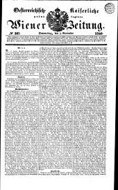 Wiener Zeitung 18401105 Seite: 1