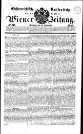 Wiener Zeitung 18401113 Seite: 1