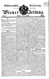 Wiener Zeitung 18410104 Seite: 1