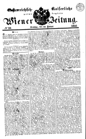 Wiener Zeitung 18410110 Seite: 1