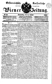 Wiener Zeitung 18410114 Seite: 1