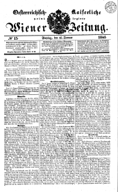 Wiener Zeitung 18410115 Seite: 1