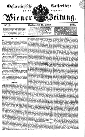 Wiener Zeitung 18410116 Seite: 1