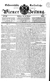 Wiener Zeitung 18410119 Seite: 1