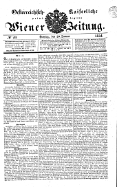 Wiener Zeitung 18410129 Seite: 1