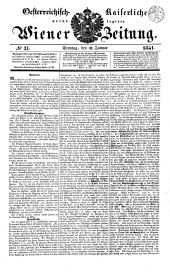 Wiener Zeitung 18410131 Seite: 1