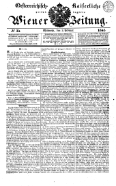 Wiener Zeitung 18410203 Seite: 1