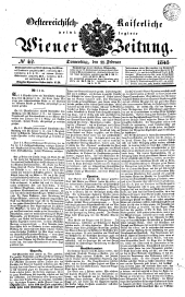 Wiener Zeitung 18410211 Seite: 1