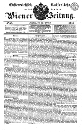 Wiener Zeitung 18410212 Seite: 1