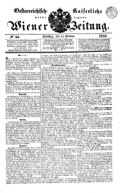 Wiener Zeitung 18410213 Seite: 1