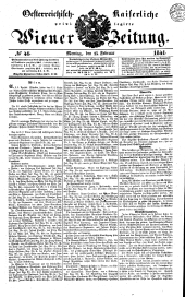 Wiener Zeitung 18410215 Seite: 1