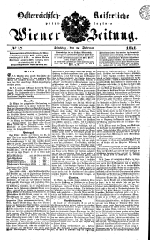 Wiener Zeitung 18410216 Seite: 1