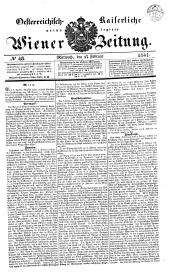 Wiener Zeitung 18410217 Seite: 1